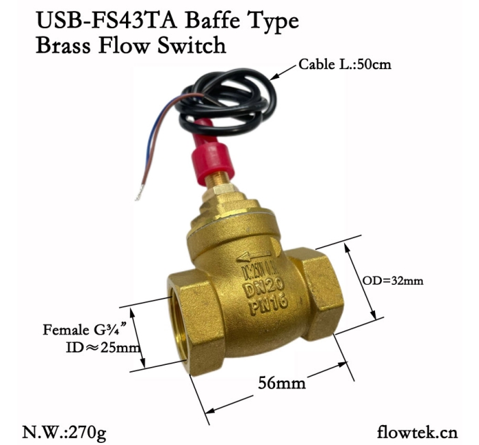 USB-FS43TA常开式铜挡板开关